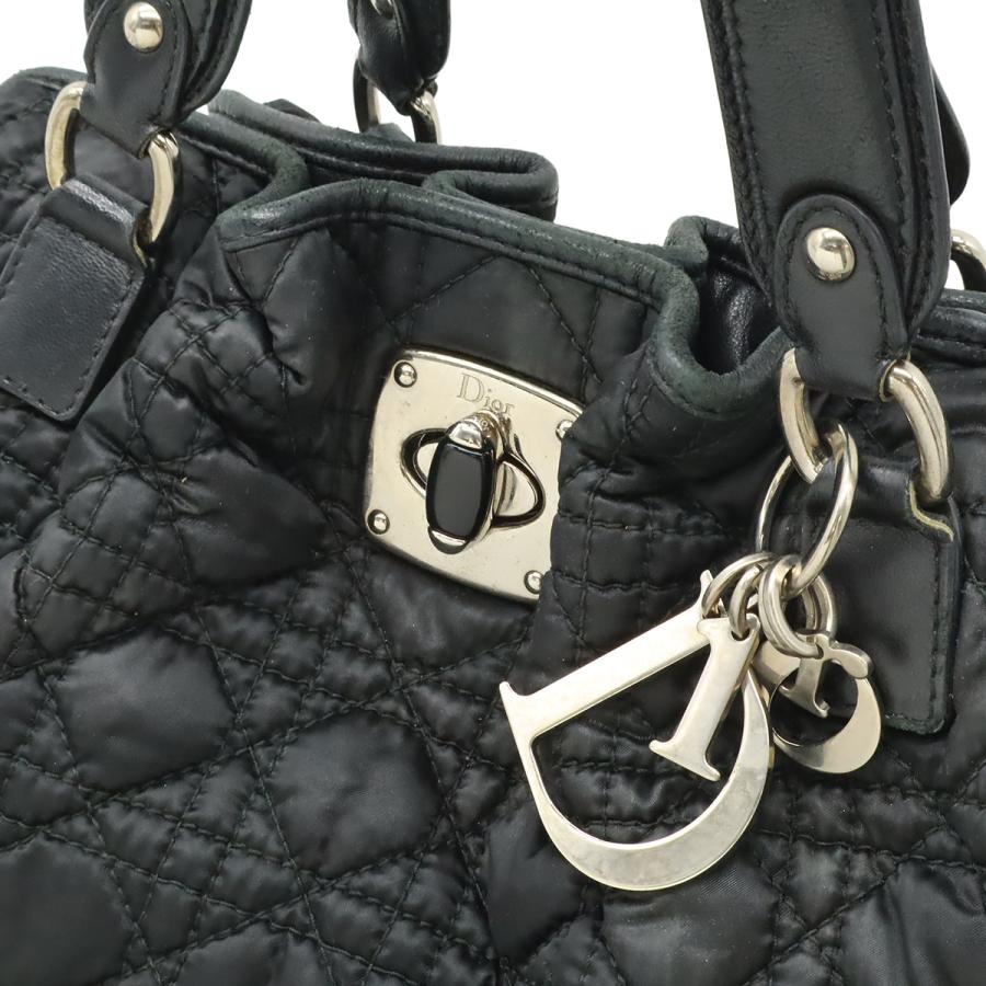 Christian Dior クリスチャン ディオール カナージュ トートバッグ 2WAY チェーンショルダー ショルダーバッグ レザー ブラック 黒 | Christian Dior | 07