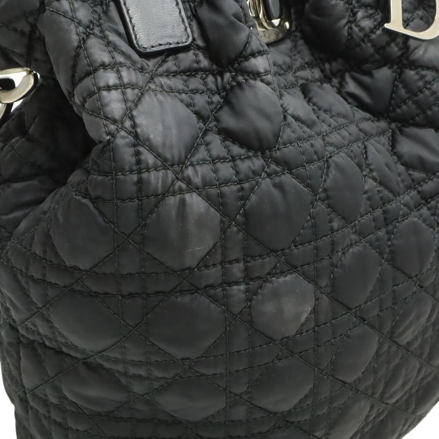 Christian Dior クリスチャン ディオール カナージュ トートバッグ 2WAY チェーンショルダー ショルダーバッグ レザー ブラック 黒 | Christian Dior | 08