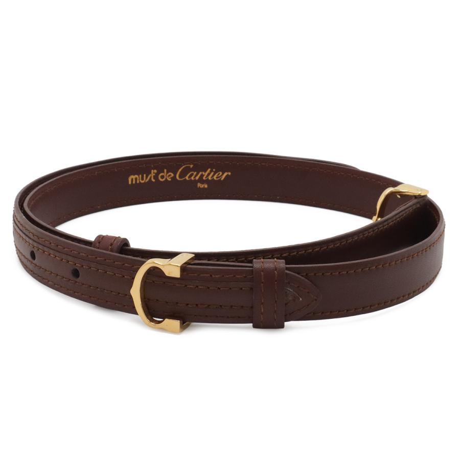 Cartier カルティエ マスト ドゥ カルティエ マストライン Cバックル ベルト レザー ボルドー ゴールド金具 実寸約#67.5 | Cartier