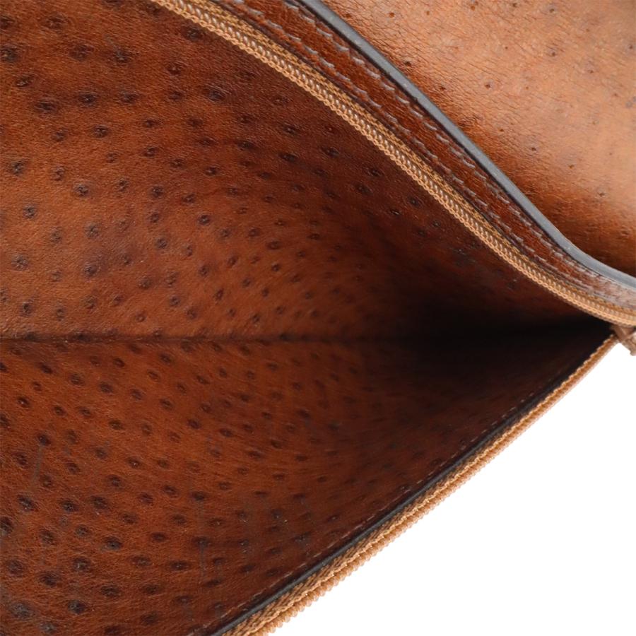 HERMES エルメス ベアン クラシック 2つ折長財布 二つ折り長財布 エミュー オーストリッチ レザー ブラウン ゴールド金具 □C刻印 | HERMES | 04