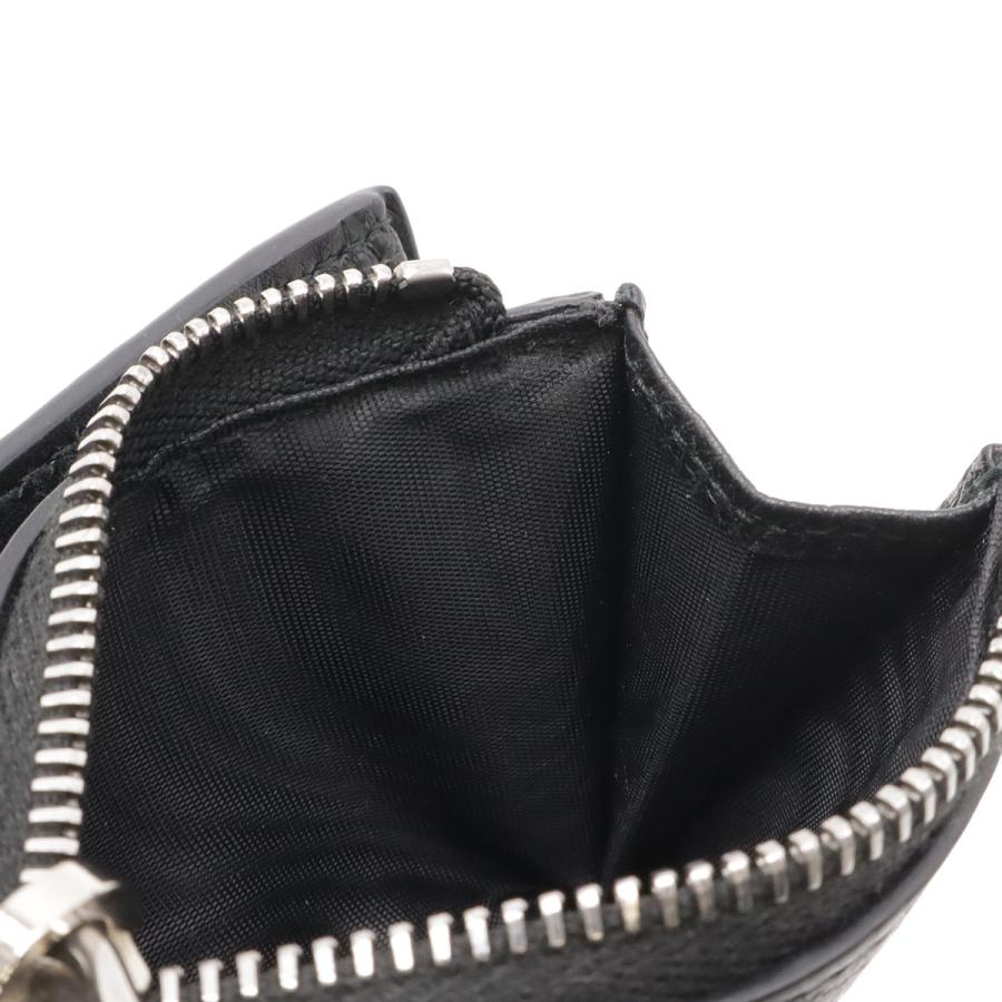 PRADA プラダ トライアングルロゴ コンパクトウォレット 2つ折財布 二つ折り財布 レザー NERO 黒 ブラック シルバー金具 2ML049 | PRADA | 07