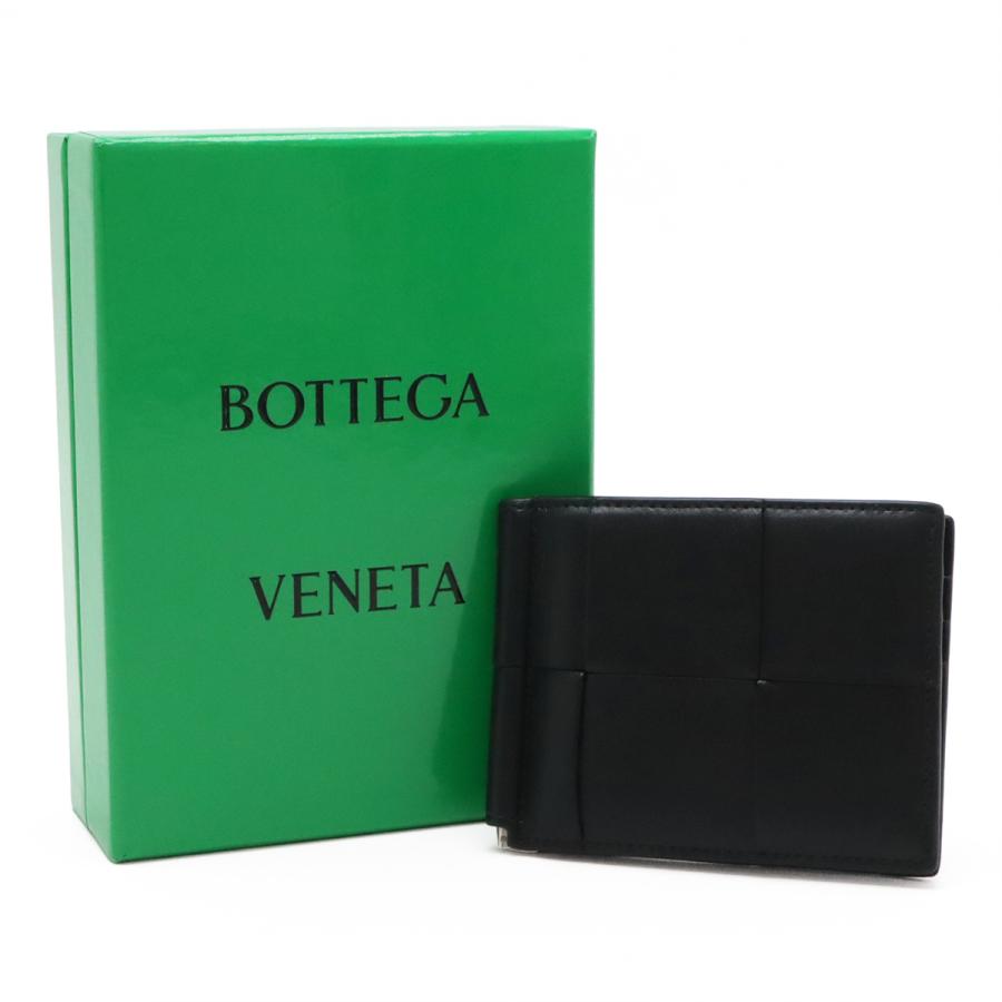 BOTTEGA VENETA ボッテガ ヴェネタ カセット マキシイントレチャート 2つ折札入れ 2つ折財布 マネークリップ付き レザー ブラック 黒 | BOTTEGA VENETA | 07