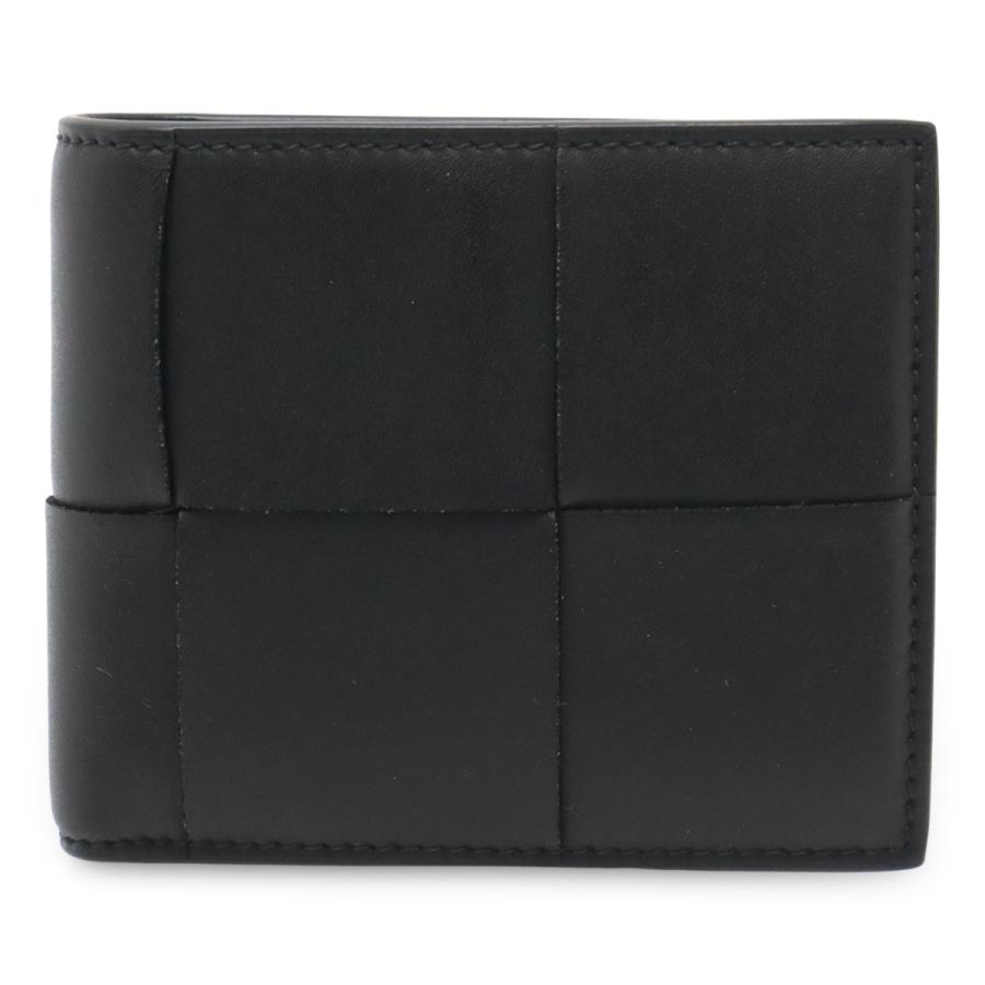 BOTTEGA VENETA ボッテガ ヴェネタ ボッテガベネタ カセット マキシイントレチャート 2つ折財布 二つ折り財布 レザー ブラック 黒 749455 | BOTTEGA VENETA