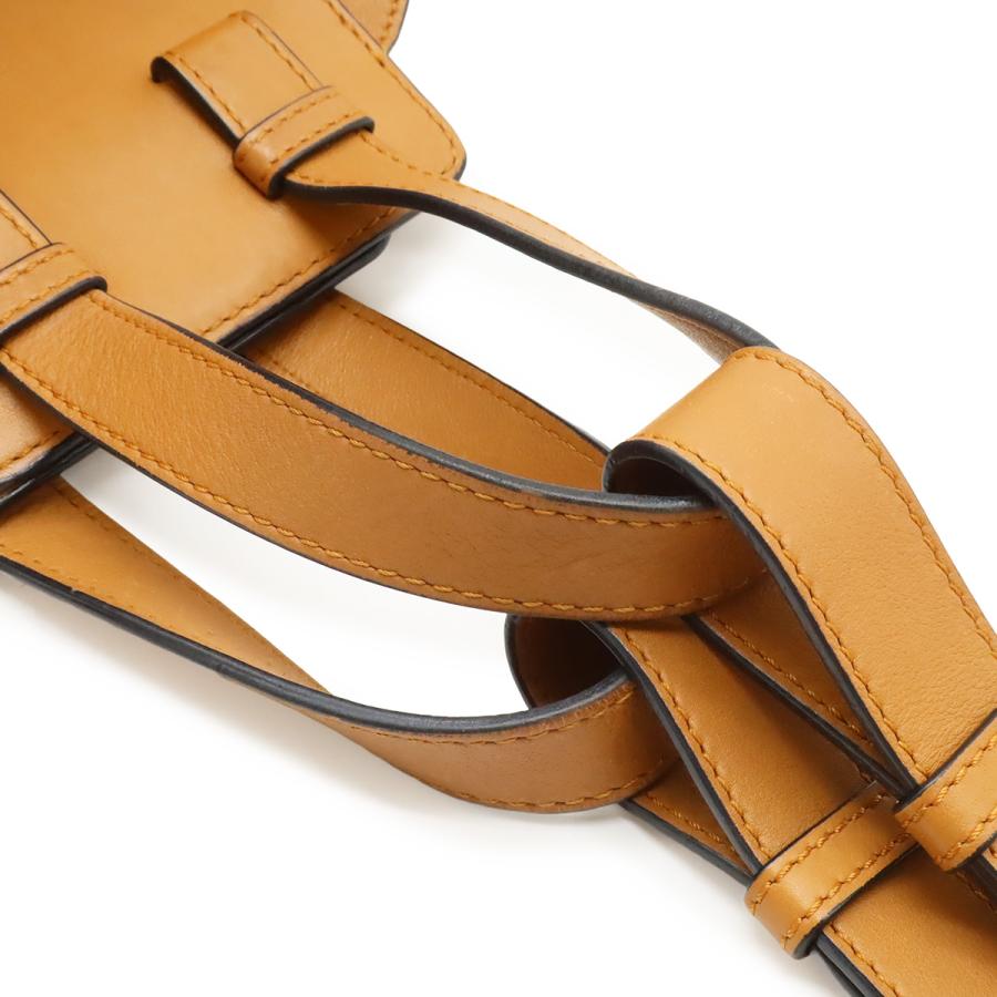 LOEWE ロエベ ハンモック ドローストリング バッグ スモール ハンドバッグ 2WAY ショルダーバッグ レザー ブラウン 茶 シルバー金具 | LOEWE | 03