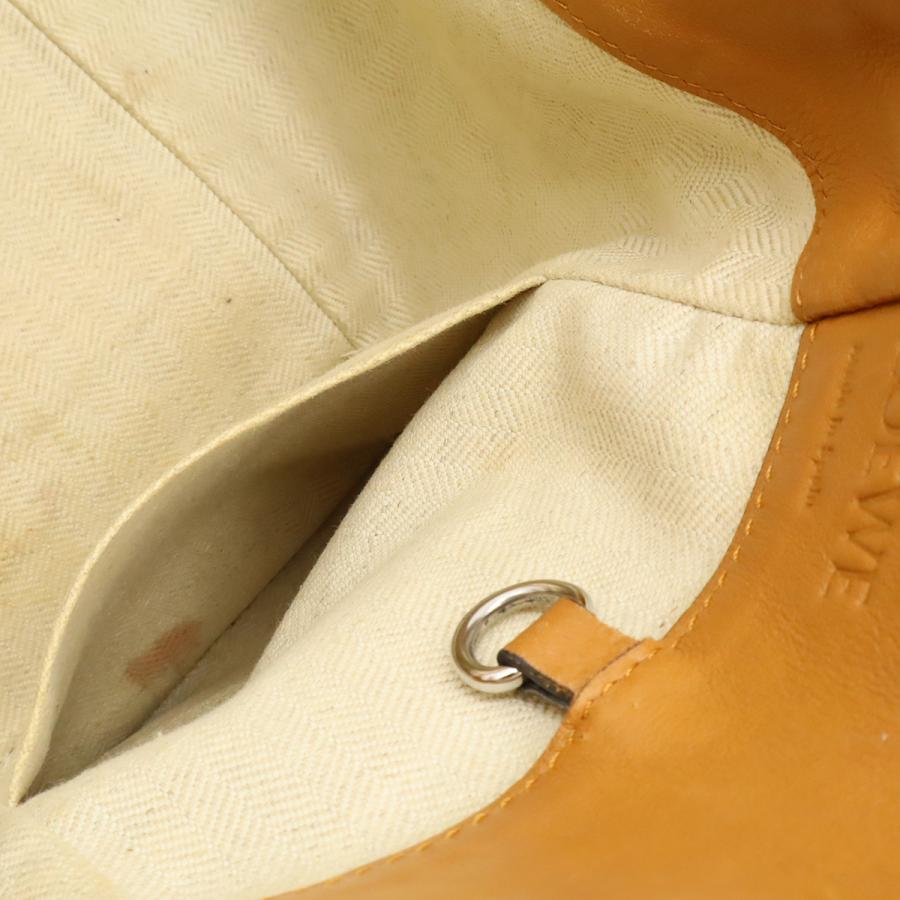 LOEWE ロエベ ハンモック ドローストリング バッグ スモール ハンドバッグ 2WAY ショルダーバッグ レザー ブラウン 茶 シルバー金具 | LOEWE | 06