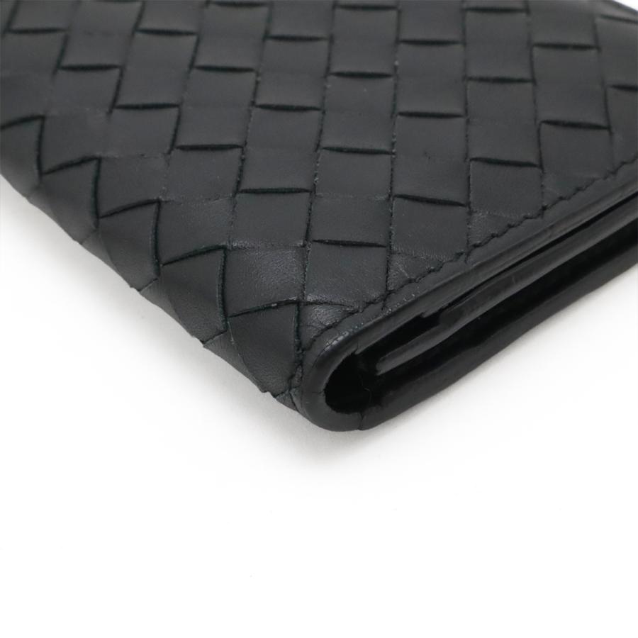 BOTTEGA VENETA ボッテガ ヴェネタ ボッテガベネタ イントレチャート 2つ折長財布 二つ折り長札入れ レザー ブラック 黒 120697 | BOTTEGA VENETA | 02