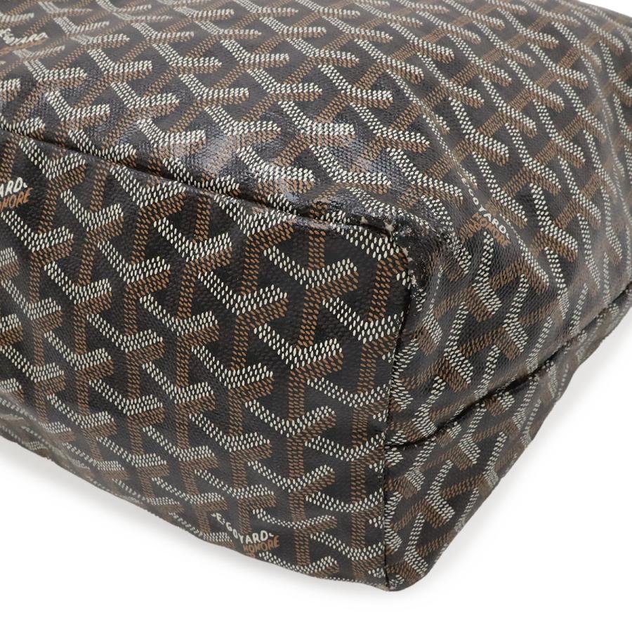 GOYARD ゴヤール サンルイPM トートバッグ ショルダーバッグ コーティングキャンバス PVC レザー ブラック 黒 ブラウン 茶 ポーチ付き | GOYARD | 02