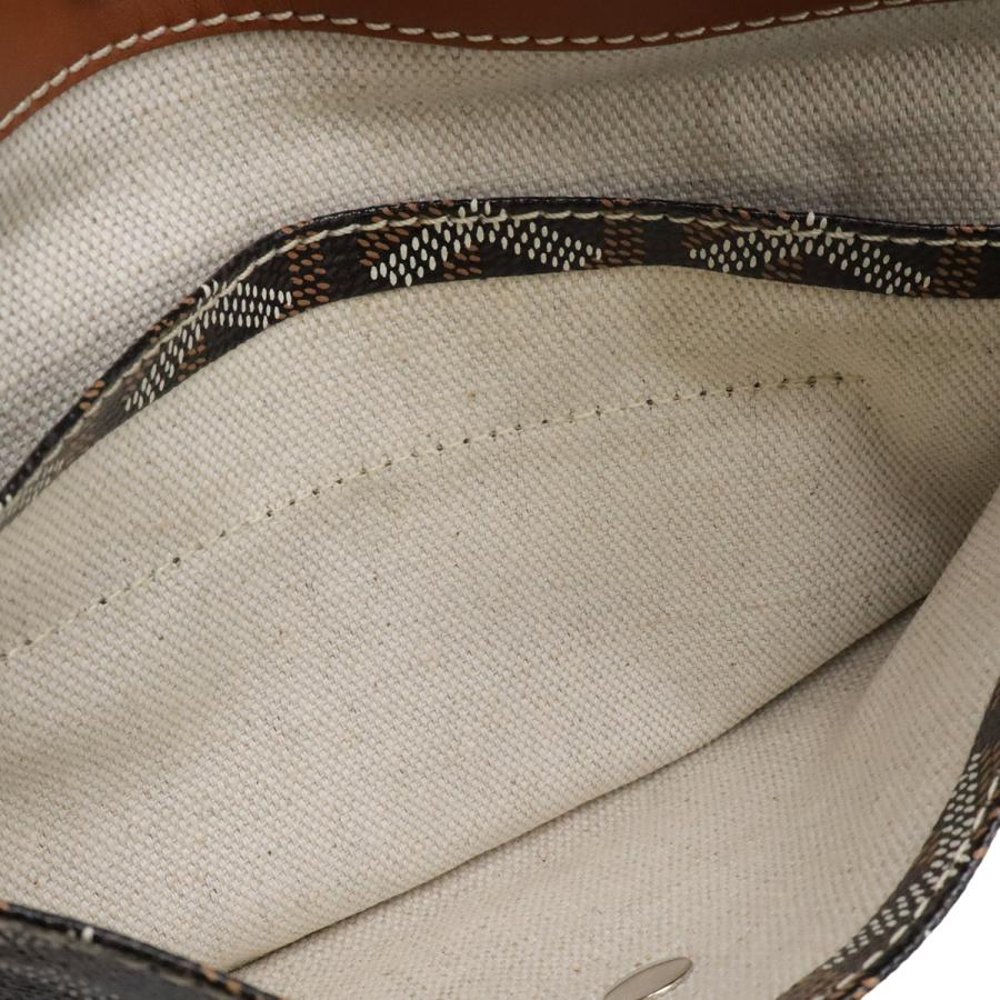 GOYARD ゴヤール サンルイPM トートバッグ ショルダーバッグ コーティングキャンバス PVC レザー ブラック 黒 ブラウン 茶 ポーチ付き | GOYARD | 08