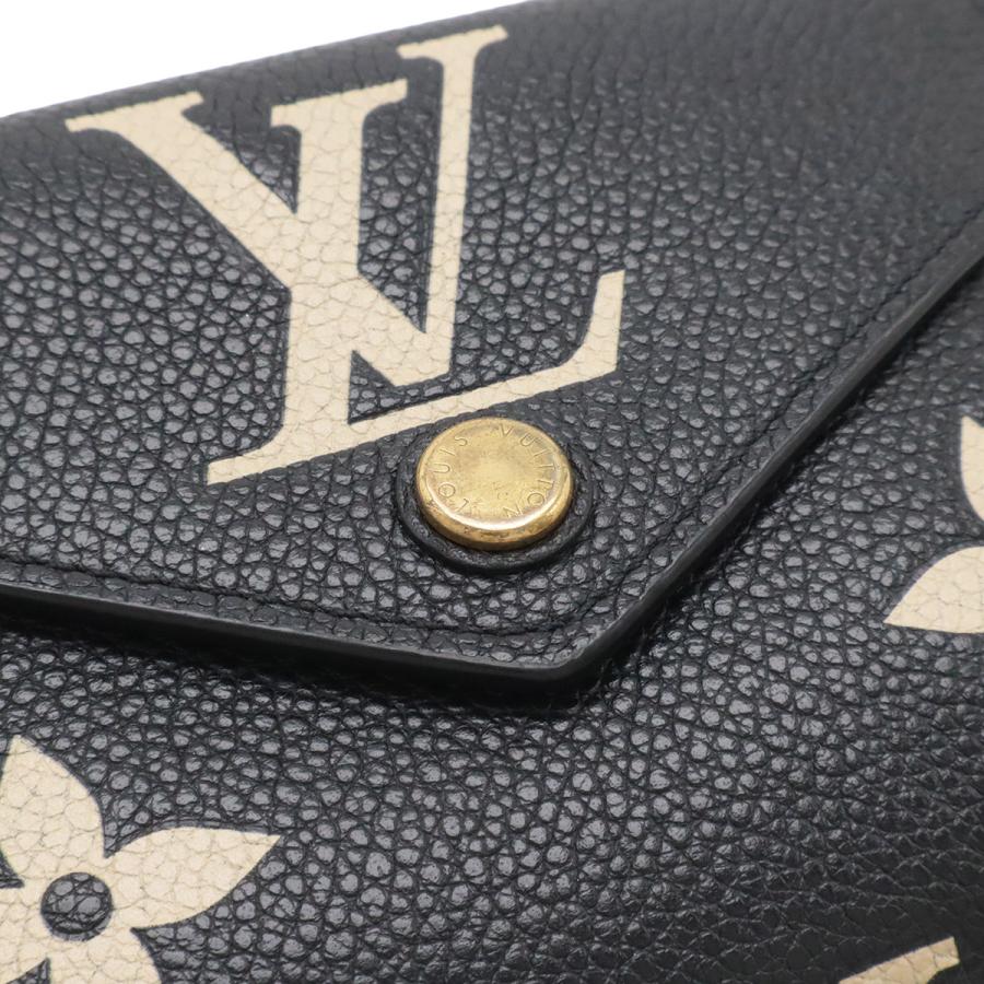 LOUIS VUITTON ルイ ヴィトン モノグラムアンプラント ポルトフォイユ ヴィクトリーヌ 3つ折財布 三つ折り バイカラー ブラック ベージュ | LOUIS VUITTON | 03