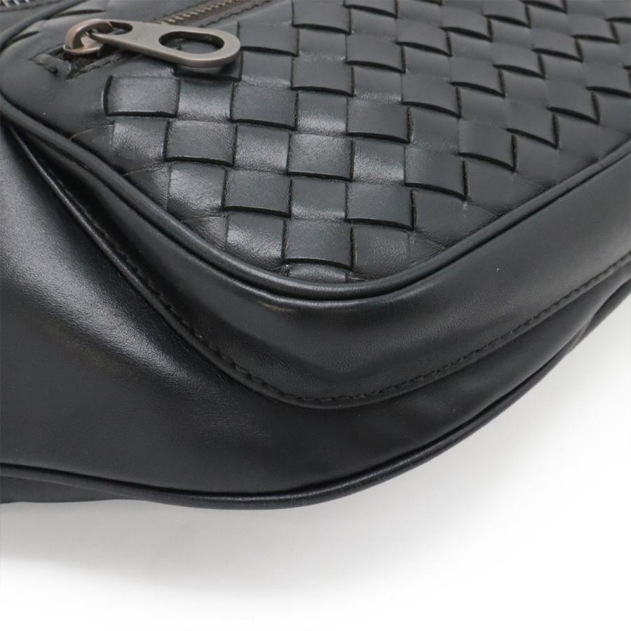BOTTEGA VENETA ボッテガ ヴェネタ ボッテガベネタ イントレチャート ボディバッグ ウエストポーチ ヒップバッグ レザー ブラック 黒 | BOTTEGA VENETA | 02