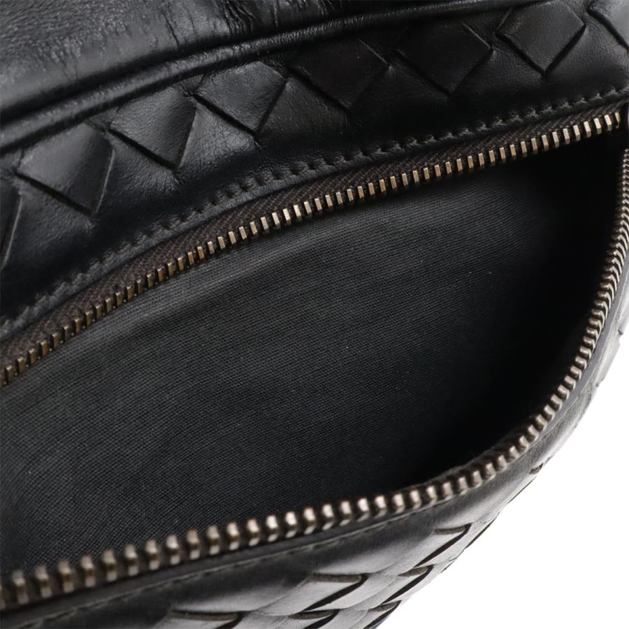BOTTEGA VENETA ボッテガ ヴェネタ ボッテガベネタ イントレチャート ボディバッグ ウエストポーチ ヒップバッグ レザー ブラック 黒 | BOTTEGA VENETA | 07
