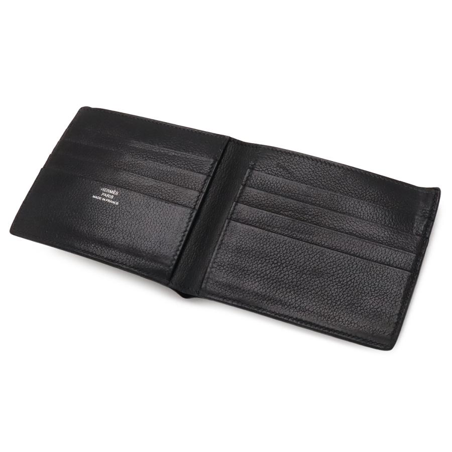 HERMES エルメス MC2 コペルニクス 2つ折札入れ 二つ折り財布 レザー ブラック系 黒 □L刻印 | HERMES | 03