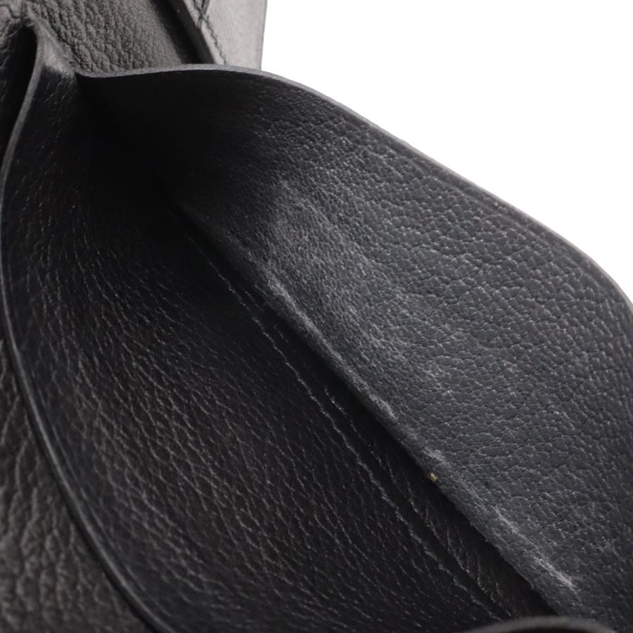 HERMES エルメス MC2 コペルニクス 2つ折札入れ 二つ折り財布 レザー ブラック系 黒 □L刻印 | HERMES | 06