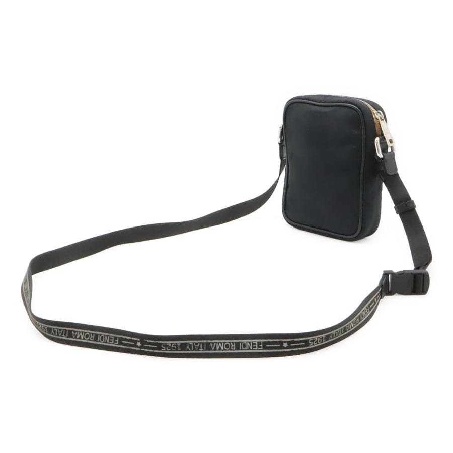 FENDI フェンディ ペカン ショルダーバッグ ミニバッグ ポシェット 斜め掛け ナイロン レザー ブラック 黒 シルバー金具 7VA456 | FENDI | 01