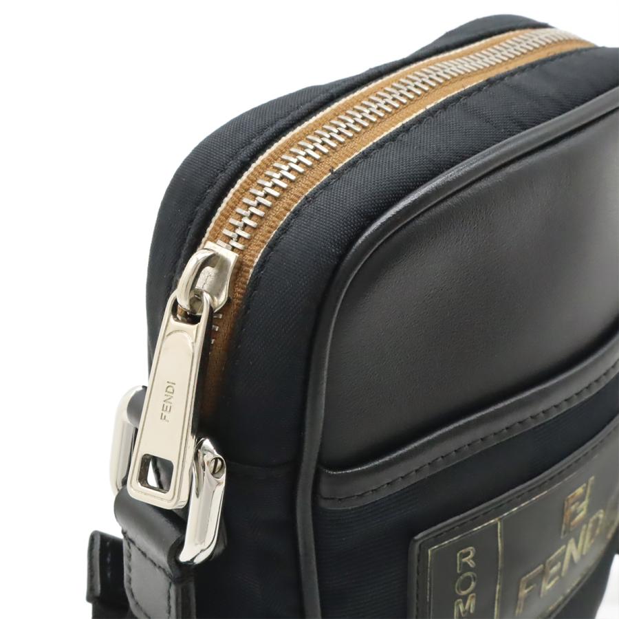 FENDI フェンディ ペカン ショルダーバッグ ミニバッグ ポシェット 斜め掛け ナイロン レザー ブラック 黒 シルバー金具 7VA456 | FENDI | 06
