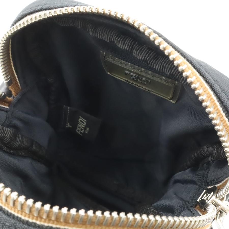 FENDI フェンディ ペカン ショルダーバッグ ミニバッグ ポシェット 斜め掛け ナイロン レザー ブラック 黒 シルバー金具 7VA456 | FENDI | 07