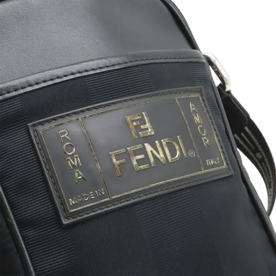 FENDI フェンディ ペカン ショルダーバッグ ミニバッグ ポシェット 斜め掛け ナイロン レザー ブラック 黒 シルバー金具 7VA456 | FENDI | 08