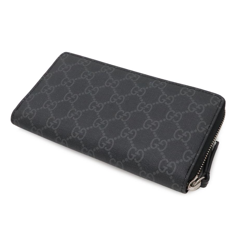 GUCCI グッチ GGスプリーム ジップアラウンドウォレット ウルフ ラウンドファスナー 長財布 PVC ダークグレー ブラック レッド 451273 | GUCCI | 01