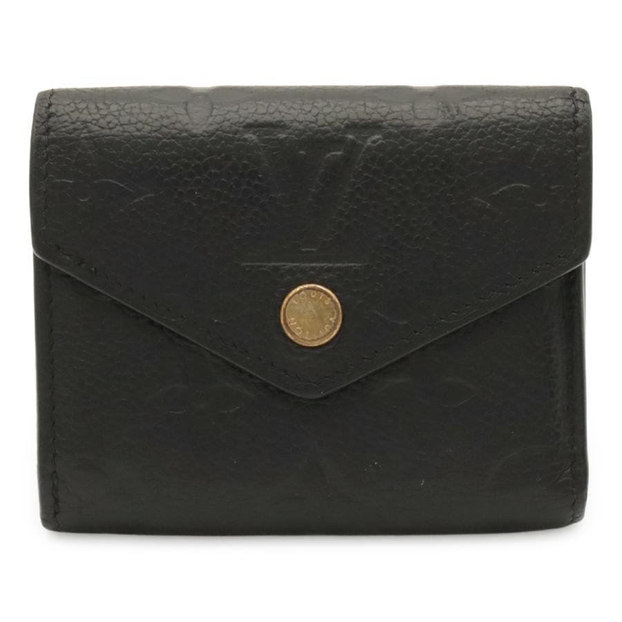 LOUIS VUITTON ルイ ヴィトン モノグラムアンプラント ポルトフォイユ ゾエ 3つ折財布 三つ折り財布 ノワール 黒 ブラック ゴールド金具 | LOUIS VUITTON