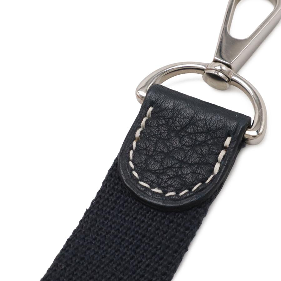HERMES エルメス ガーデンパーティ用 ショルダーストラップ ストラップのみ キャンバス レザー ネイビー 紺 シルバー金具 | HERMES | 03