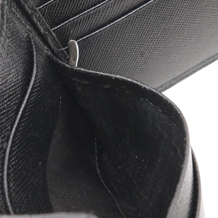 PRADA（プラダ） SAFFIANO 2つ折札入れ 二つ折り財布 マネークリップ式