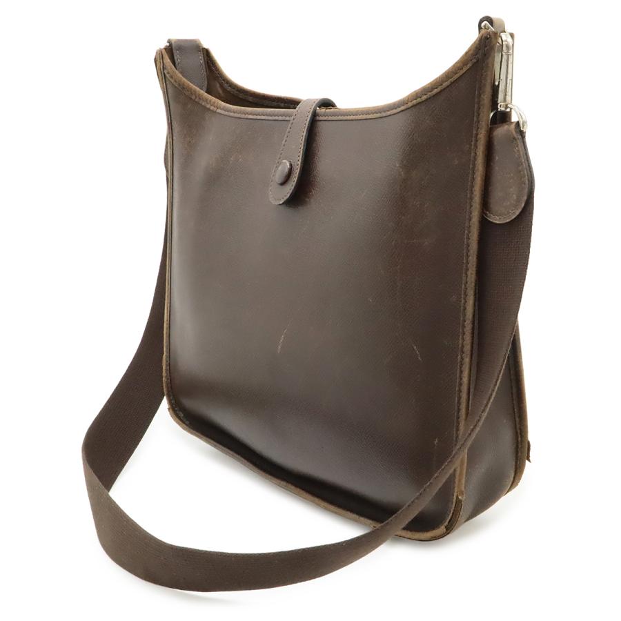 HERMES エルメス エヴリン エブリンI エブリン1 PM ショルダーバッグ セミショルダー クシュベル レザー ダークブラウン シルバー金具 | HERMES | 01