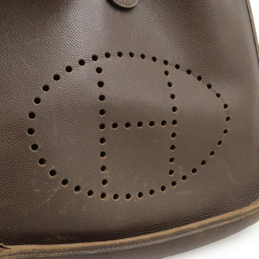 HERMES エルメス エヴリン エブリンI エブリン1 PM ショルダーバッグ セミショルダー クシュベル レザー ダークブラウン シルバー金具 | HERMES | 08