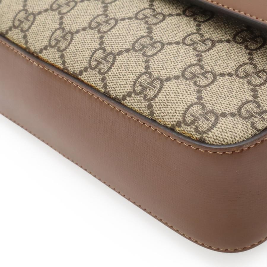 GUCCI グッチ ホースビット 1955 スモール ショルダーバッグ GGスプリーム ポシェット 斜め掛け レザー ベージュ ブラウン ゴールド金具 | GUCCI | 02