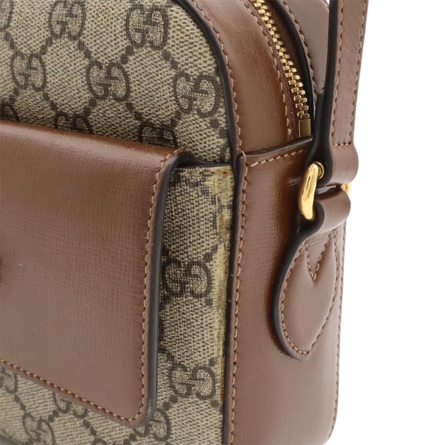 GUCCI グッチ ホースビット 1955 スモール ショルダーバッグ GGスプリーム ポシェット 斜め掛け レザー ベージュ ブラウン ゴールド金具 | GUCCI | 06