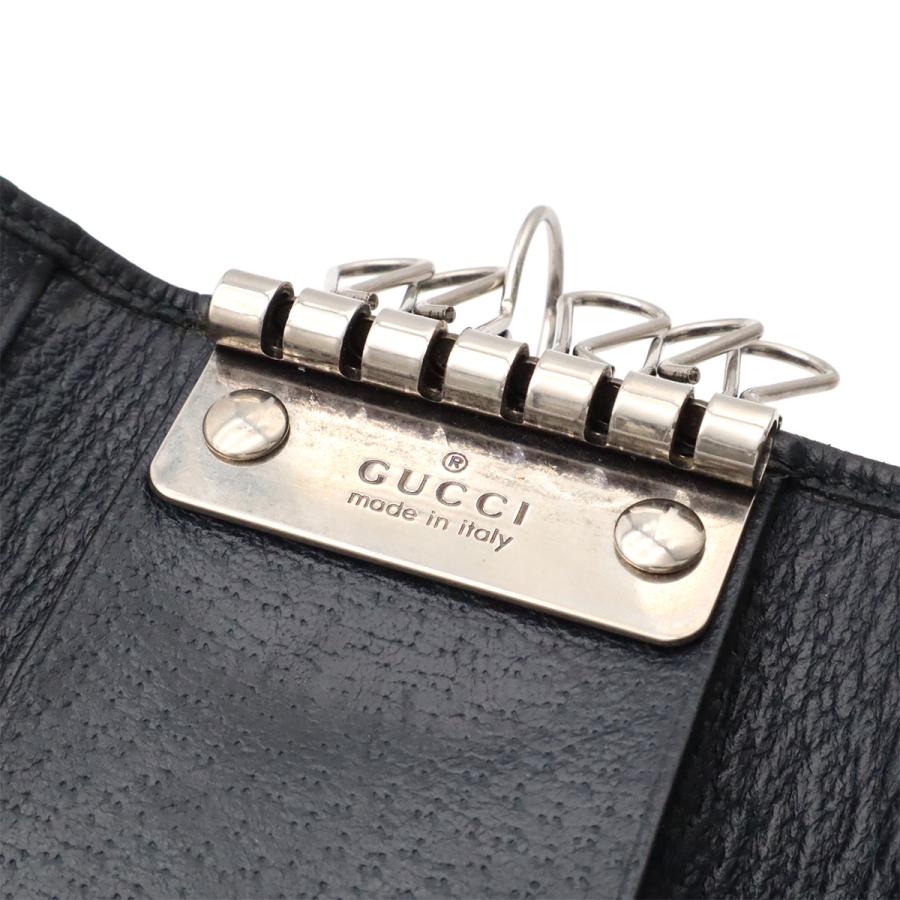 GUCCI グッチ オフィディア GGスプリーム ウェブ シェリーライン 6連キーケース PVC レザー ベージュ ネイビー レッド シルバー金具 | GUCCI | 05