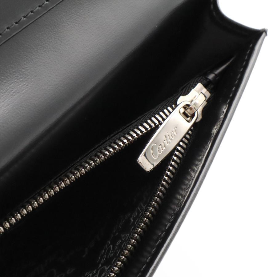 Cartier カルティエ パシャ ドゥ カルティエ パシャライン 2つ折長財布 二つ折り長財布 カーフ レザー ブラック 黒 シルバー金具 | Cartier | 05