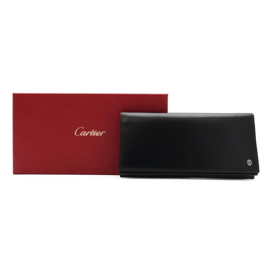 Cartier カルティエ パシャ ドゥ カルティエ パシャライン 2つ折長財布 二つ折り長財布 カーフ レザー ブラック 黒 シルバー金具 | Cartier | 08