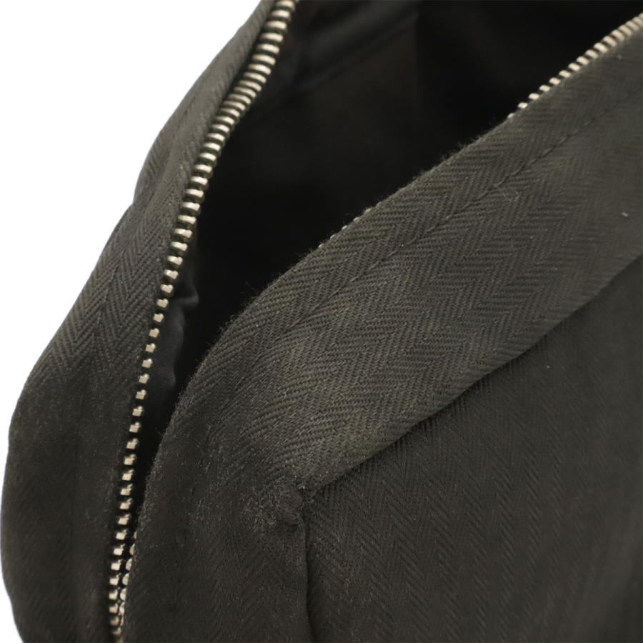 HERMES エルメス アカプルコ バンドリエールMM ショルダーバッグ ポシェット 斜め掛け トワルシェブロン レザー ブラック 黒 | HERMES | 04