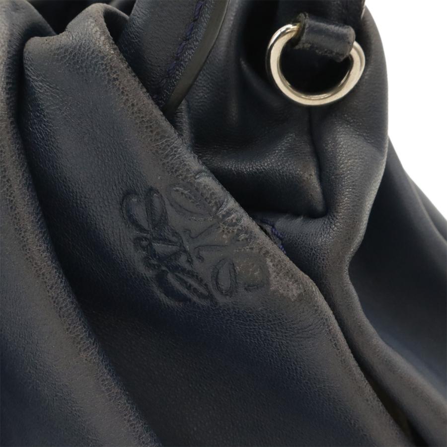 LOEWE ロエベ アナグラム バウンスバッグ ハンドバッグ 2WAY ショルダーバッグ 斜め掛け レザー ネイビー 紺 シルバー金具  332.87.L40 | LOEWE | 03