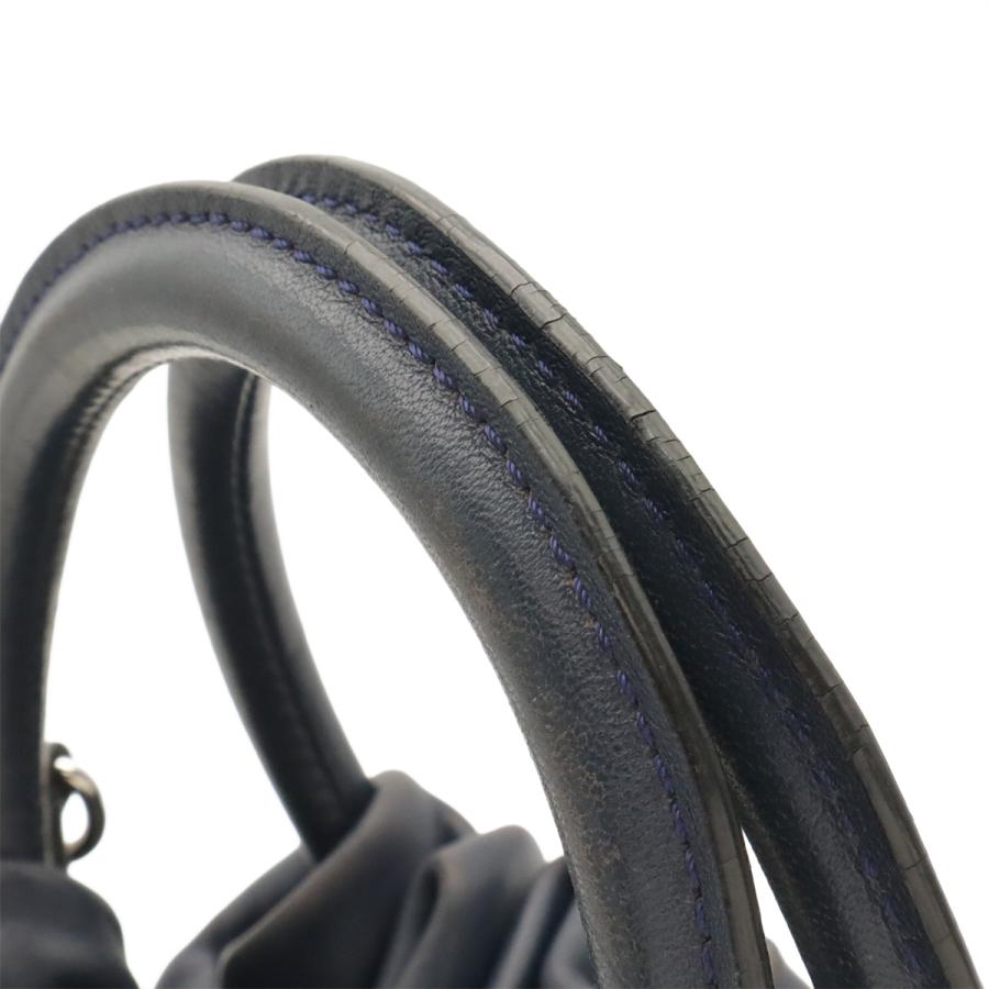 LOEWE ロエベ アナグラム バウンスバッグ ハンドバッグ 2WAY ショルダーバッグ 斜め掛け レザー ネイビー 紺 シルバー金具  332.87.L40 | LOEWE | 05