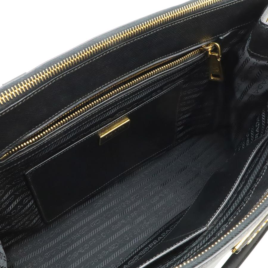 PRADA プラダ ガレリア SAFFIANO ハンドバッグ トートバッグ レザー NERO 黒 ブラック ゴールド金具 ショルダーストラップ欠品 1BA274 | PRADA | 05