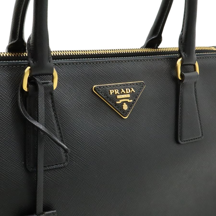 PRADA プラダ ガレリア SAFFIANO ハンドバッグ トートバッグ レザー NERO 黒 ブラック ゴールド金具 ショルダーストラップ欠品 1BA274 | PRADA | 07