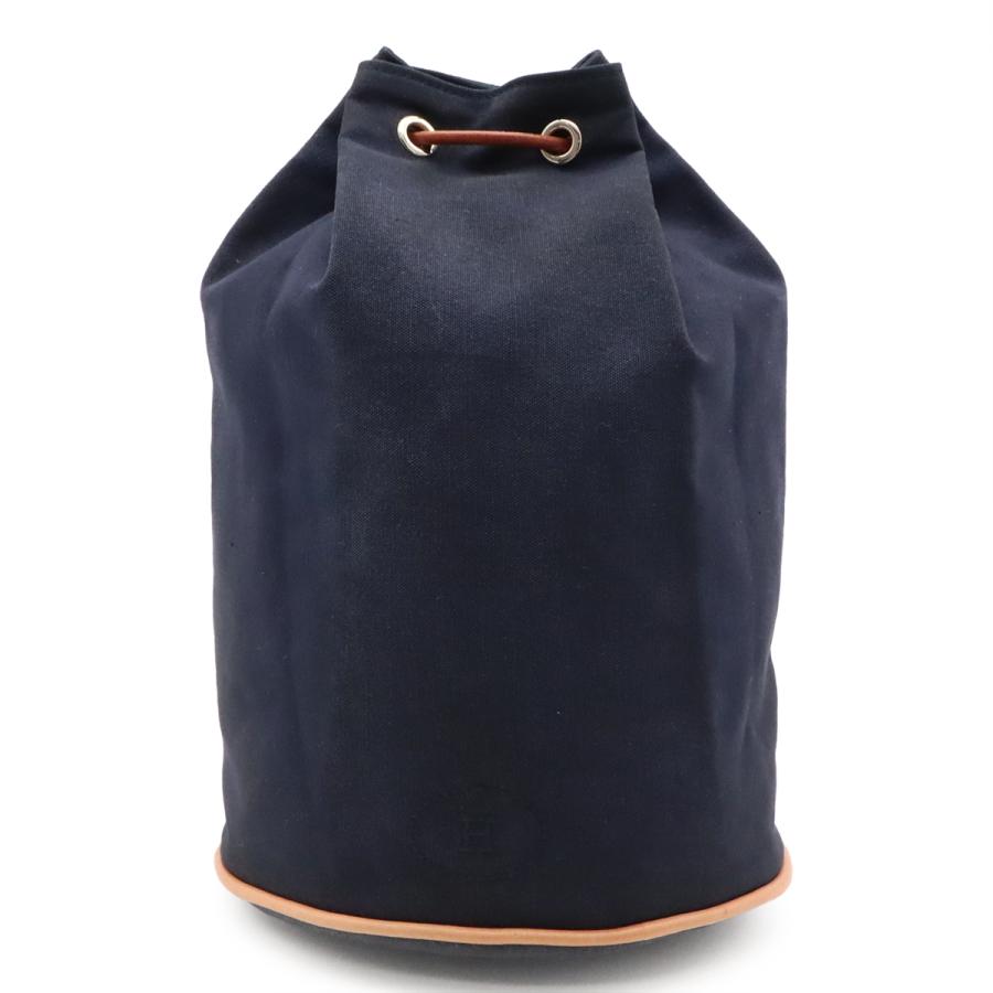 HERMES エルメス ポロションミミルPM ショルダーバッグ ワンショルダー セミショルダー 巾着 キャンバス レザー ネイビー 紺 | HERMES | 05