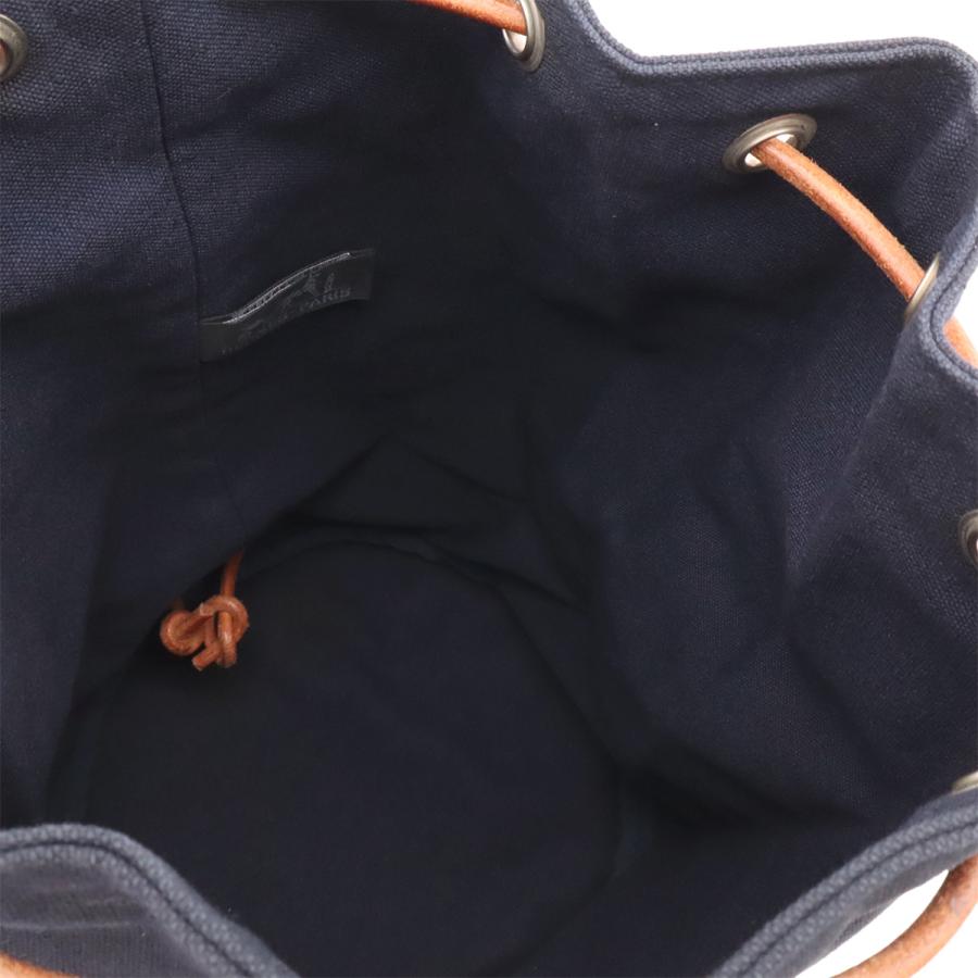 HERMES エルメス ポロションミミルPM ショルダーバッグ ワンショルダー セミショルダー 巾着 キャンバス レザー ネイビー 紺 | HERMES | 08
