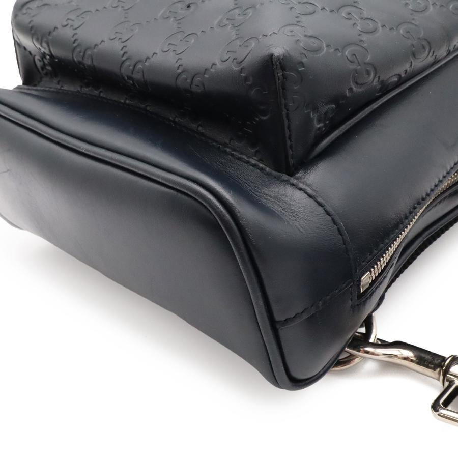 GUCCI グッチ グッチシマ クロスボディバッグ スリングバッグ ショルダーバッグ 斜め掛け レザー ネイビー 紺 シルバー金具 日本限定 | GUCCI | 02