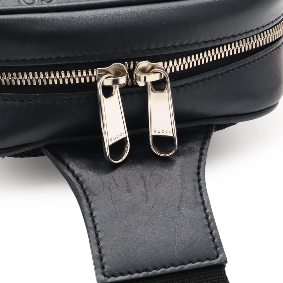 GUCCI グッチ グッチシマ クロスボディバッグ スリングバッグ ショルダーバッグ 斜め掛け レザー ネイビー 紺 シルバー金具 日本限定 | GUCCI | 04