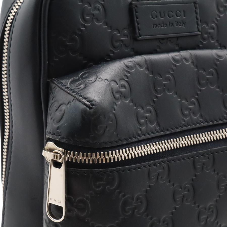 GUCCI グッチ グッチシマ クロスボディバッグ スリングバッグ ショルダーバッグ 斜め掛け レザー ネイビー 紺 シルバー金具 日本限定 | GUCCI | 05