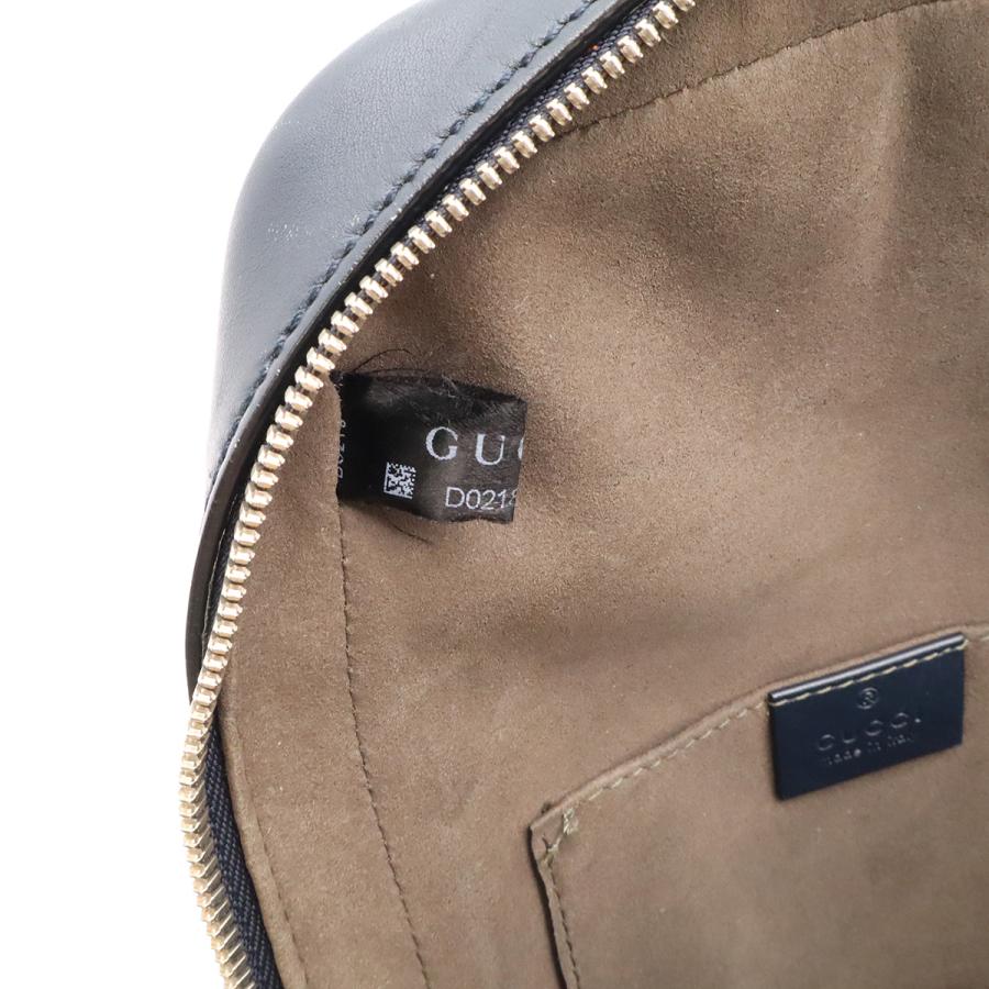 GUCCI グッチ グッチシマ クロスボディバッグ スリングバッグ ショルダーバッグ 斜め掛け レザー ネイビー 紺 シルバー金具 日本限定 | GUCCI | 08
