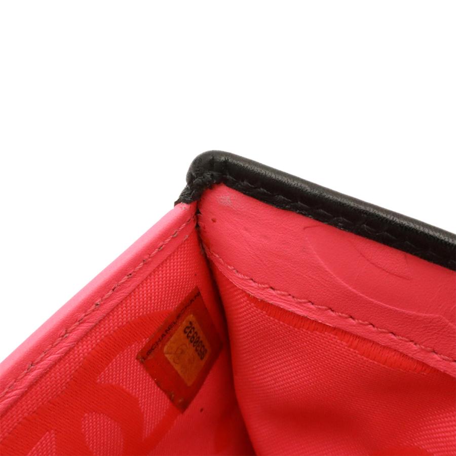 CHANEL シャネル カンボンライン がま口財布 ガマ口 2つ折財布 二つ折り ソフトカーフ レザー ブラック 黒 ホワイト 白 ピンク A26720 | CHANEL | 06