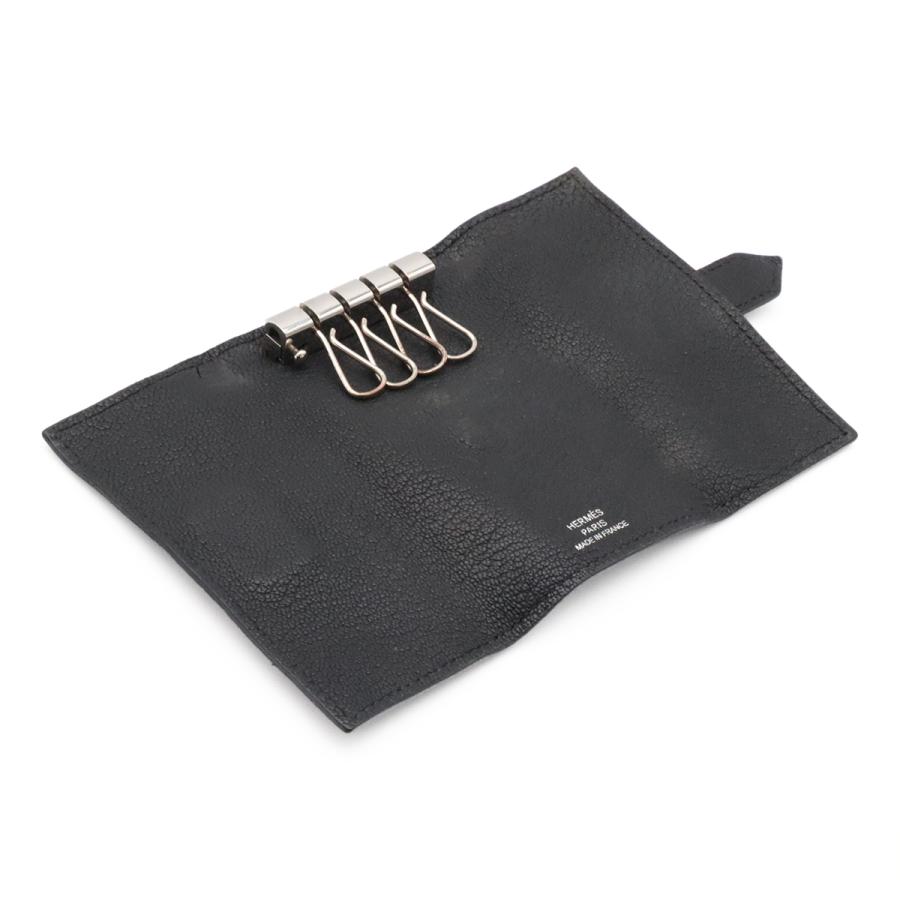 HERMES エルメス ベアン キーケース 4連 シェーブル レザー ブラック 黒 シルバー金具 C刻印 | HERMES | 04