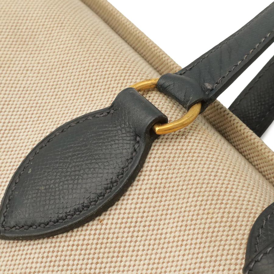 HERMES エルメス カバ40 ショルダートート トートバッグ クシュベル トワルアッシュ ナチュラル ネイビー ゴールド金具 〇S刻印 | HERMES | 05
