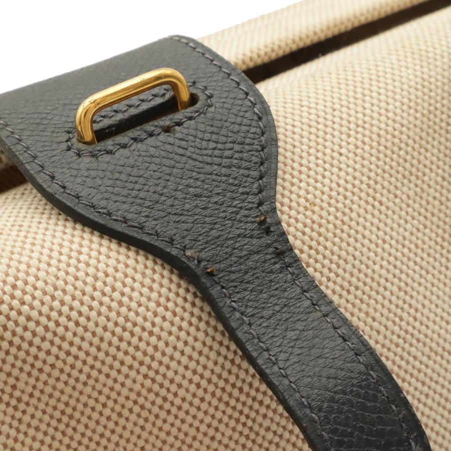 HERMES エルメス カバ40 ショルダートート トートバッグ クシュベル トワルアッシュ ナチュラル ネイビー ゴールド金具 〇S刻印 | HERMES | 06