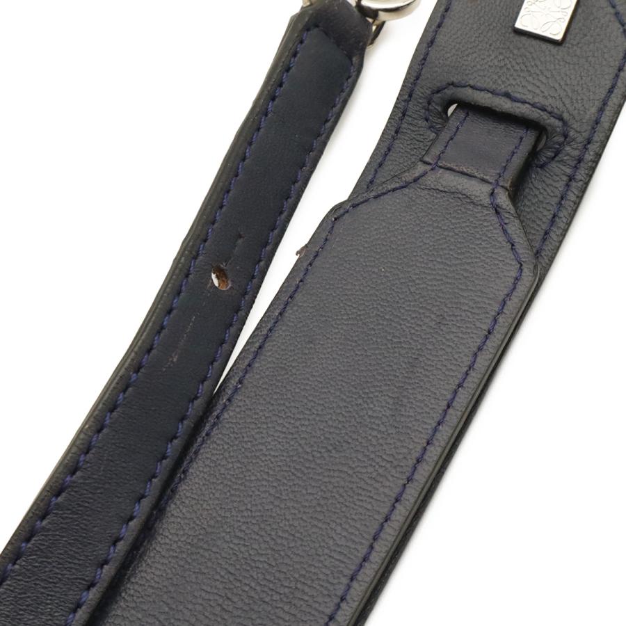 LOEWE ロエベ アナグラム バウンスバッグ ハンドバッグ 2WAY ショルダーバッグ 斜め掛け レザー ネイビー 紺 シルバー金具 | LOEWE | 04