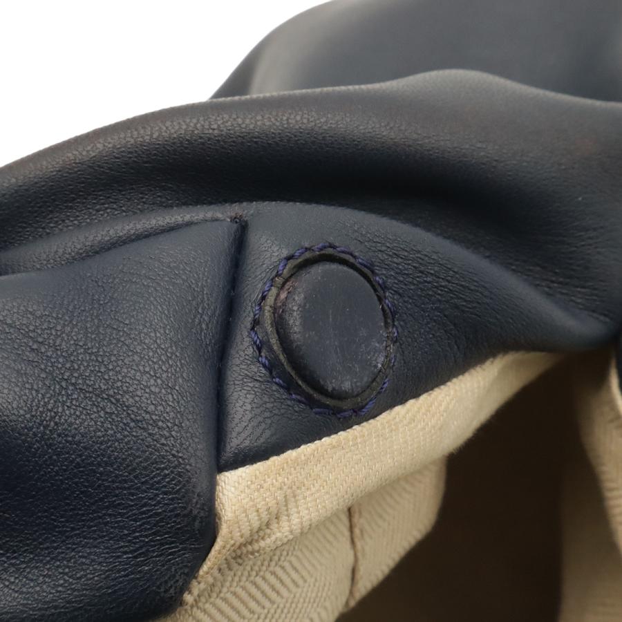 LOEWE ロエベ アナグラム バウンスバッグ ハンドバッグ 2WAY ショルダーバッグ 斜め掛け レザー ネイビー 紺 シルバー金具 | LOEWE | 07