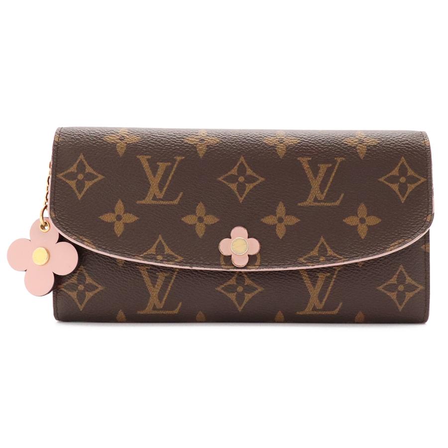 LOUIS VUITTON ルイ ヴィトン モノグラム ポルトフォイユ エミリー フラワーモチーフ 2つ折長財布 二つ折り ローズバレリーヌ ピンク | LOUIS VUITTON